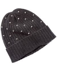 Sofiacashmere - Sofiacashmere 2X2 Rib Pearl Cashmere Hat - Lyst