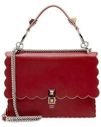 Fendi - Calfskin Studded Kan I Medium Shoulder Bag (Authentic Pre-Loved) - Lyst