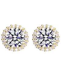 Genevive Jewelry - Silver Flawless Grade Cz Studs - Lyst