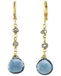 Rachel Reinhardt Jewelry - 14k Over Silver Labradorite & Topaz Drop Earrings - Lyst