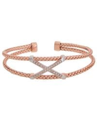 Meshmerise - 18k Over Silver 0.20 Ct. Tw. Diamond Mesh Bangle Bracelet - Lyst