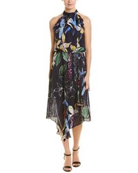 Parker Julieta Silk-blend Midi Dress - Black