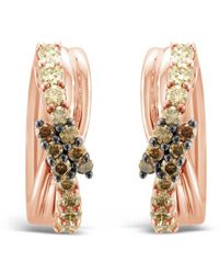 Le Vian - Le Vian 14k Strawberry Gold 0.72 Ct. Tw. Diamond Earrings - Lyst