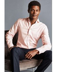 Charles Tyrwhitt - Non-iron Twill Stripe Cutaway Slim Fit Shirt - Lyst