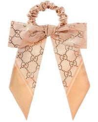 Gucci - Jacquard Silk Scrunchie - Lyst