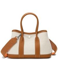 Tiffany & Fred Paris - Quilted Canvas & Leather Top Handle Satchel - Lyst