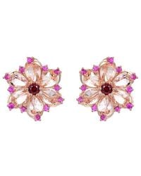 Nina Zhou Jewelry - 14k Rose Gold 5.45 Ct. Tw. Gemstone Stud Earrings - Lyst