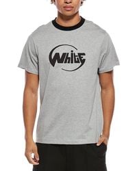 Off-White c/o Virgil Abloh - Slim Fit Globe Logo T-Shirt - Lyst
