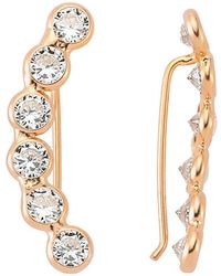 Amorium - 18k Rose Gold Plated Cz Ear Cuff - Lyst