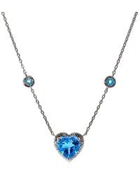 Gemstones - 3.40 Ct. Tw. Diamond & Topaz Necklace - Lyst