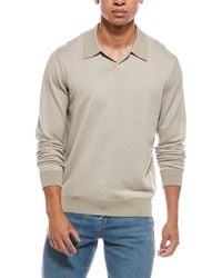 Vince - Birdseye Wool & Cashmere-Blend Johnny Collar Sweater - Lyst