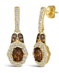 Le Vian - Chocolate Quartz® 14k 2.35 Ct. Tw. Diamond & Smoky Quartz Earrings - Lyst