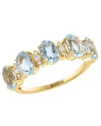 Effy Fine Jewelry - 14K 2.41 Ct. Tw. Diamond & Aquamarine Ring - Lyst