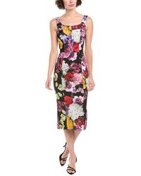 Dolce & Gabbana - Mesh Sheath Midi Dress - Lyst
