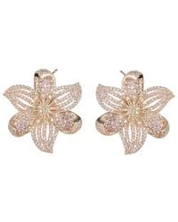Eye Candy LA - Cz Lou Floral Stud Earrings - Lyst