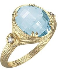 Reiss - 14K 3.35 Ct. Tw. Diamond & Topaz Cocktail Ring - Lyst