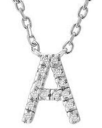 Jane Basch - Diamond Initial Necklace -Z) - Lyst