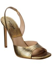 Michael Kors - Marisa Lizard-Embossed Leather Slingback Sandal - Lyst