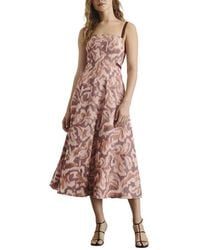 Tanya Taylor - Tavia Linen-Blend Midi Dress - Lyst