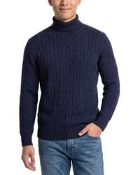 N.Peal Cashmere - Berwick Cable 100% Cashmere Roll Neck Sweater - Lyst