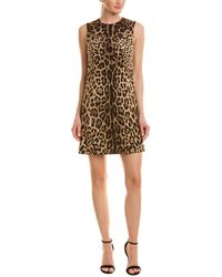 Dolce & Gabbana Leopard Print A-line Dress - Black