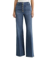 Reiss - Petite Cali Twin Pocket Button Flared Jean - Lyst