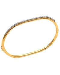 Diamond Select Cuts - Stainless Steel 0.07 Ct. Tw. Diamond Bangle - Lyst