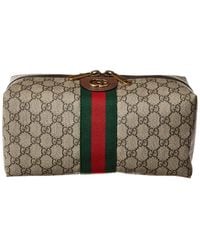 Gucci - Ophidia Gg Supreme Canvas & Leather Toiletry Case - Lyst