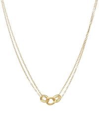 Italian Gold - 10K 3-Link Curb Double Strand Necklace - Lyst