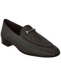 Giuseppe Zanotti Bolt Diamond Pattern Loafer - Black