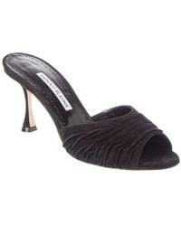 Manolo Blahnik - Pirua 70 Suede Sandal - Lyst
