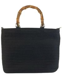 Gucci - Black Nylon Bamboo Handbag Tote (authentic Pre-loved) - Lyst