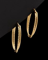 Italian Gold - 14k Double Oval Hoops - Lyst