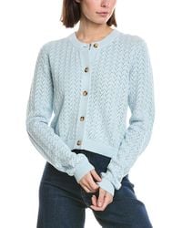 ATM - Cashmere-Blend Cropped Cardigan - Lyst