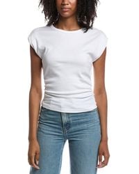 Michael Stars - Joni Crewneck Power Shoulder Top - Lyst
