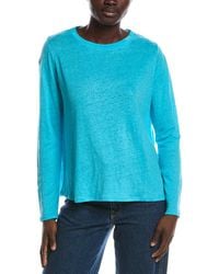 Eileen Fisher - Crewneck Linen T-Shirt - Lyst