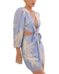 ViX - Maliblue Nadi Silk-blend Short Dress - Lyst