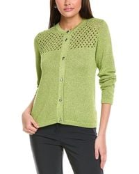 St. John - Sparkle Crochet Cardigan - Lyst