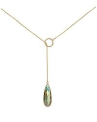 Liv Oliver - 18K Plated 25.00 Ct. Tw. Labradorite Necklace - Lyst