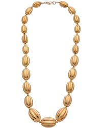 Kenneth Jay Lane - 18k Plated Bead Necklace - Lyst