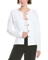 St. John - Textured Jacket - Lyst