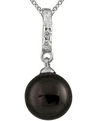 Splendid - 10Mm Pearl Cz Pendant - Lyst