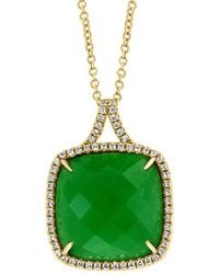 Effy Fine Jewelry - 14K 13.23 Ct. Tw. Diamond & Jade Necklace - Lyst