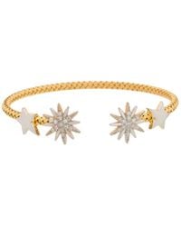 Meshmerise - 18k Rose Gold Vermeil 0.20 Ct. Tw. Diamond Mesh Bangle - Lyst