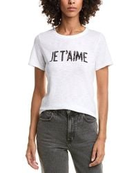 Cinq À Sept - Rhinestone Je Taime Shrunken T-Shirt - Lyst