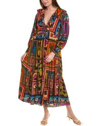 FARM Rio - Patchwork Tapestry Ankle Maxi Dress - Lyst