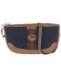 Gucci - Black GG Canvas & Leather Shoulder Bag (authentic Pre-loved) - Lyst