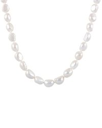 Splendid - Silver 9-10mm Pearl Necklace - Lyst
