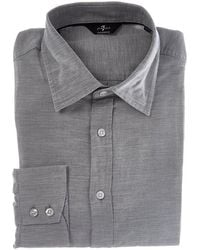 7 For All Mankind - Button-Up Cashmere-Blend Shirt - Lyst