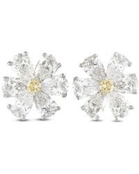 Heritage Tiffany & Co. Tiffany & Co. 18k 4.35 Ct. Tw. Diamond Flower Earrings - Metallic
